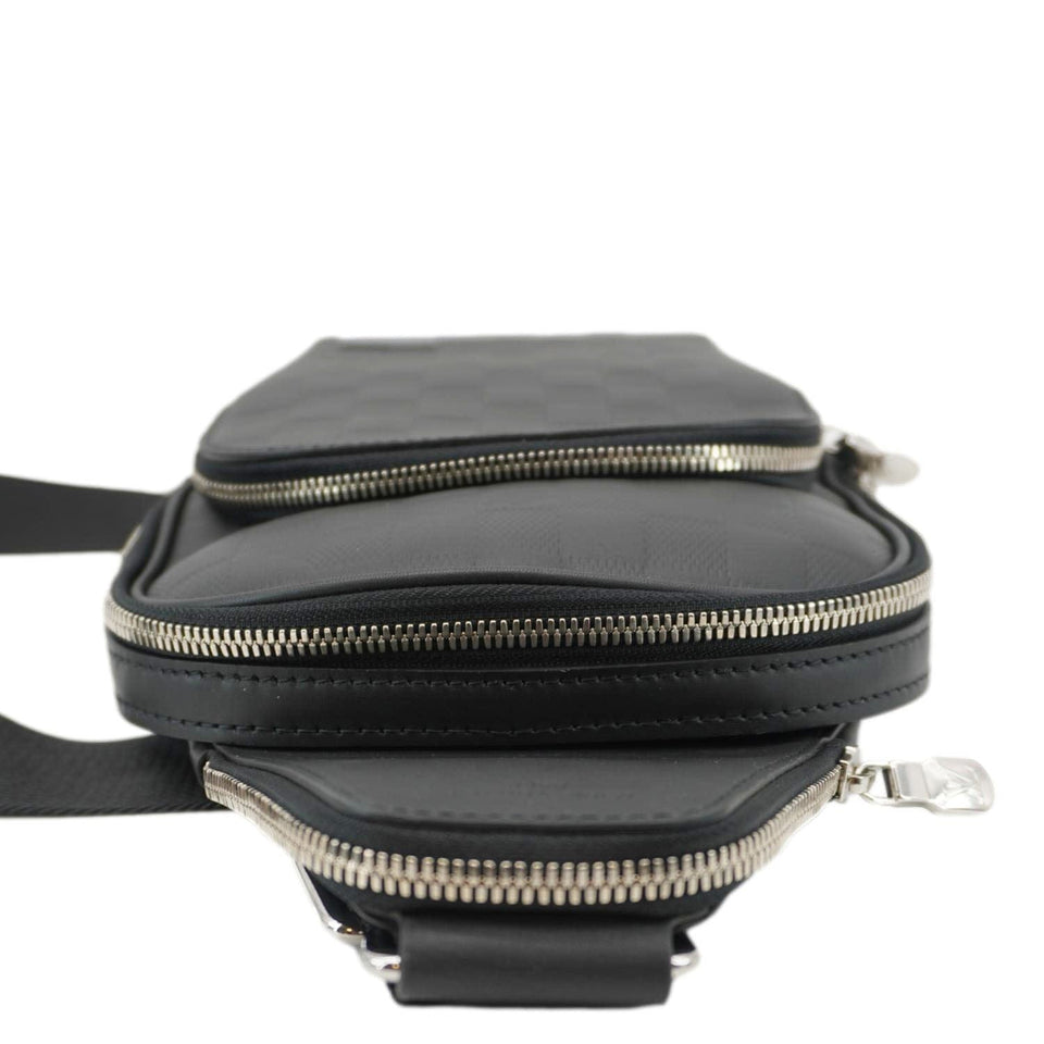 Louis Vuitton Avenue Sling Damier Infini Leather Backpack Bag Black