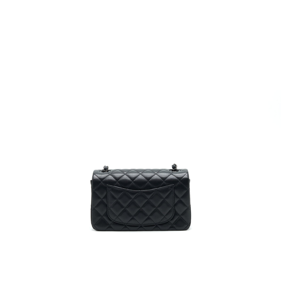 Chanel Mini Rectangular Lambskin black so black