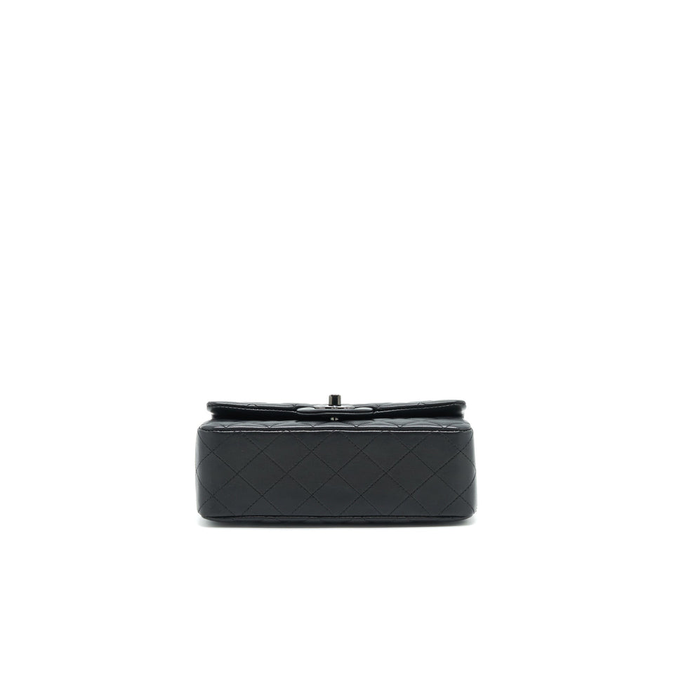 Chanel Mini Rectangular Lambskin black so black