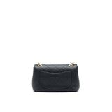 Chanel Caviar quilted flap Bag with handle and Chain Black L