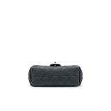 Chanel Caviar quilted flap Bag with handle and Chain Black L