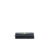 Chanel 22C Pearl Crush Wallet On Chain Black