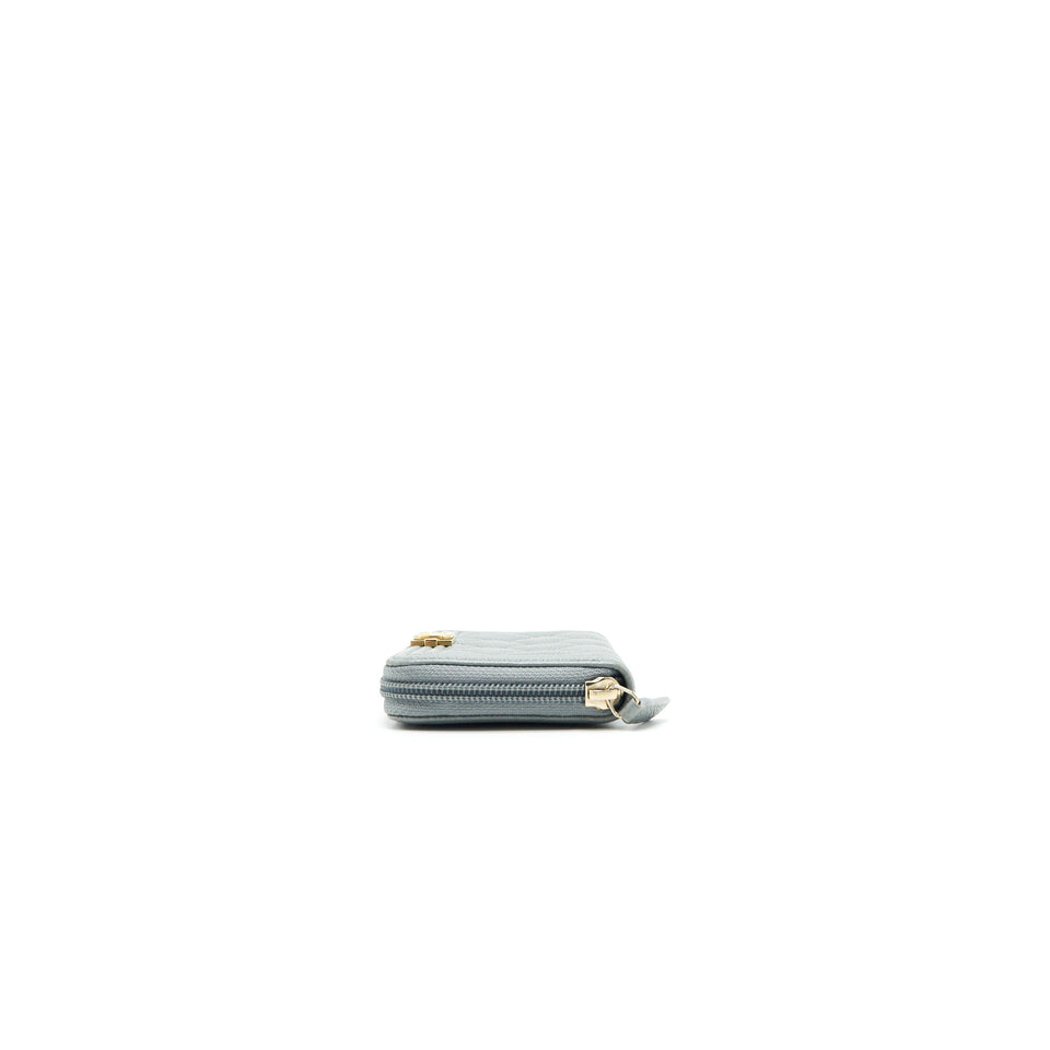 Chanel Caviar small Zip Wallet Grey