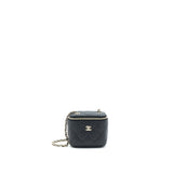 Chanel 22C Mini Vanity With Chain Black Caviar L