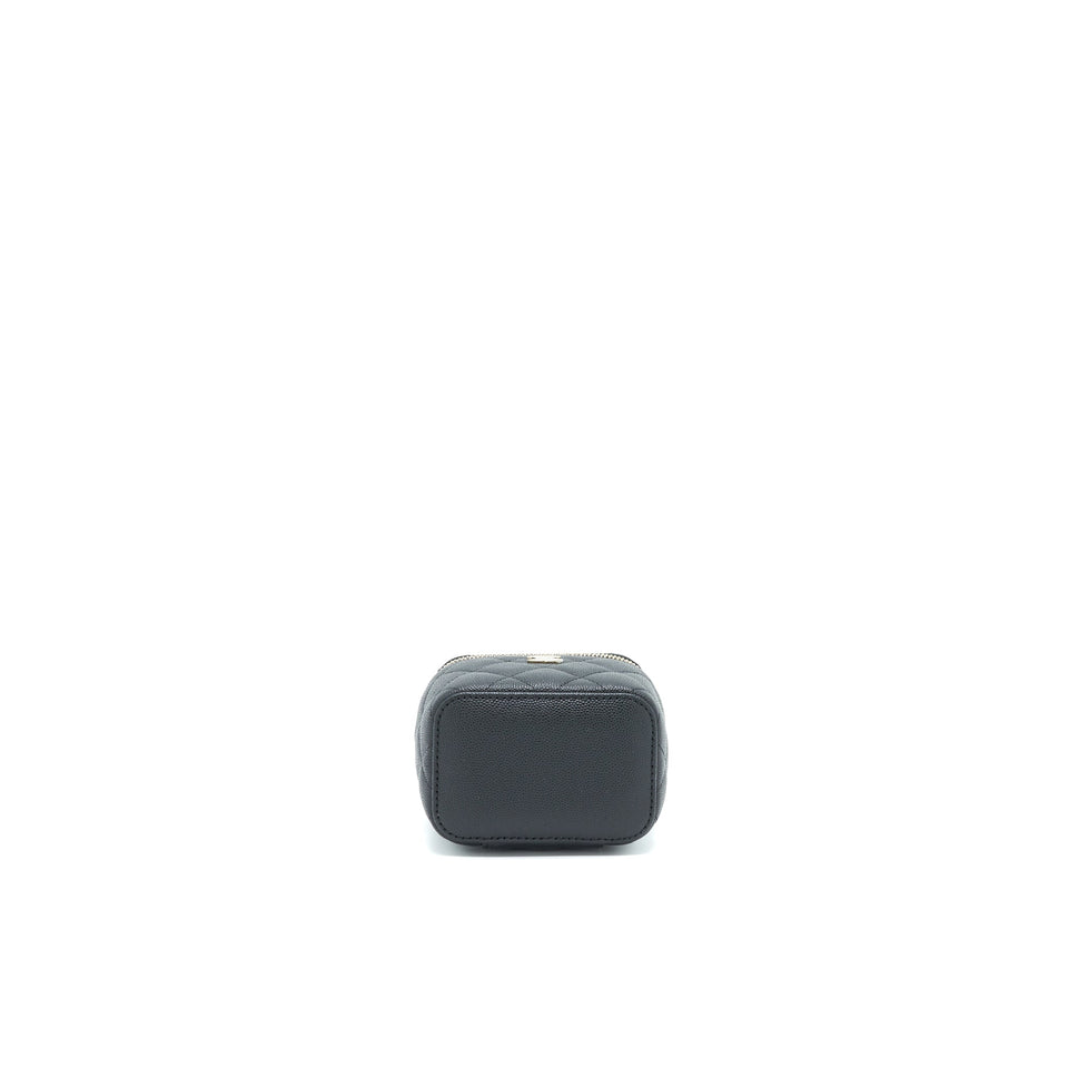 Chanel Mini Vanity Caviar In Black L