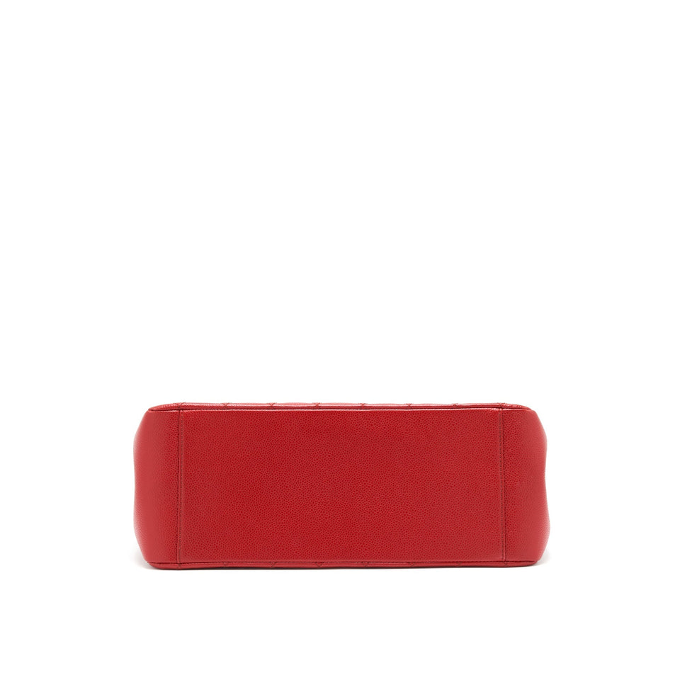 Chanel Grand Shopping Tote caviar Red with