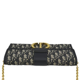 Christian Dior 30 Montaigne Oblique Jacquard Crossbody Clutch Blue