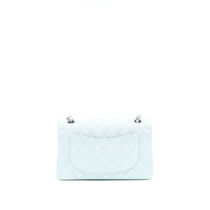 Chanel 21K Small Classic Double Flap Bag Caviar Light Blue