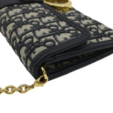 Christian Dior 30 Montaigne Oblique Jacquard Crossbody Clutch Blue