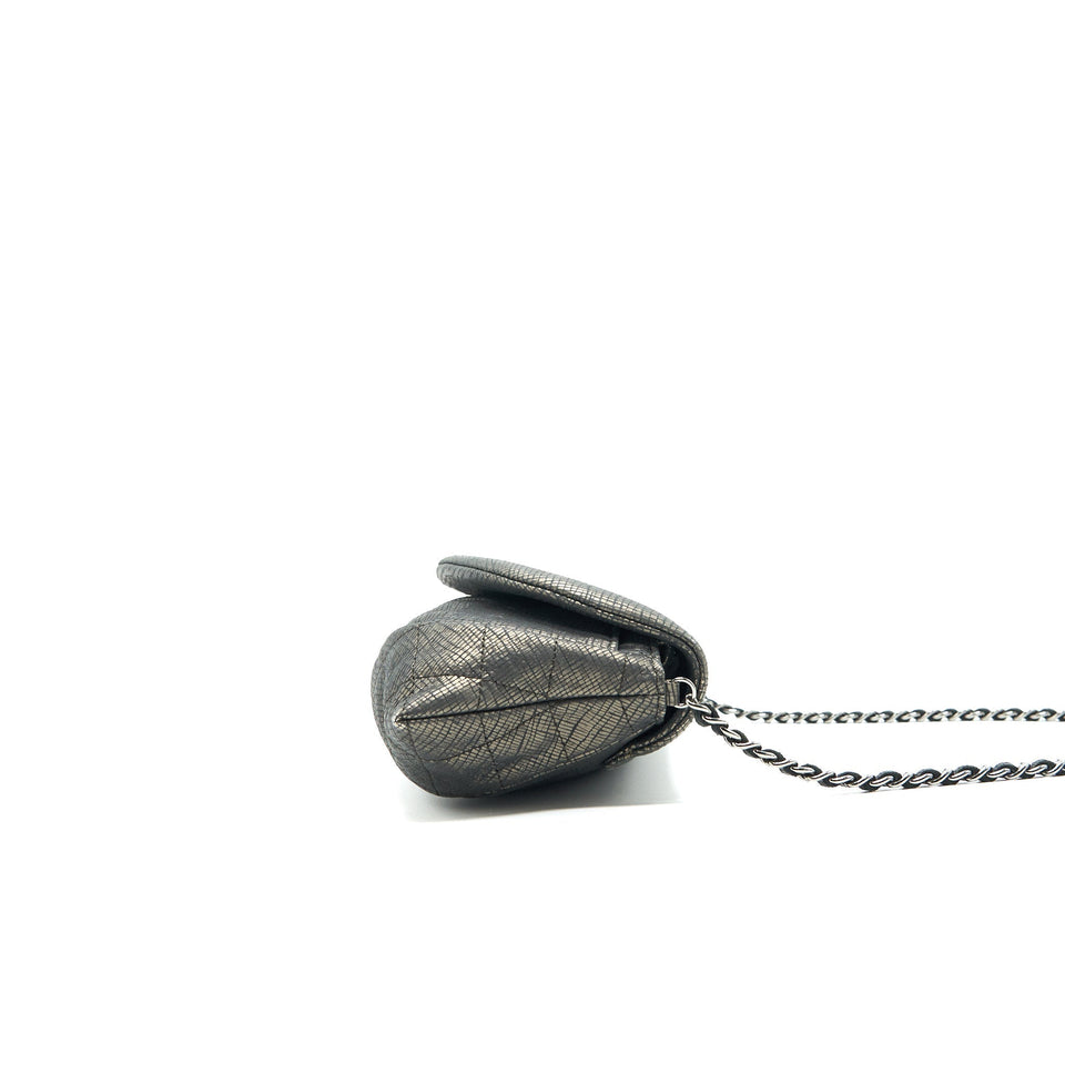 Chanel HALF MOON WALLET ON CHAIN IN GREY