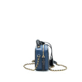 Chanel Filigree Small Vanity Camera Bag Caiver Navy/ Black