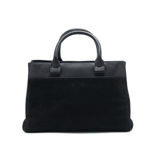 Chanel Suede Leather Tote Bag Black L