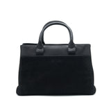 Chanel Suede Leather Tote Bag Black L