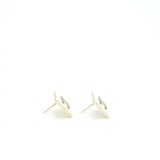 Chanel Square Enamel CC Logo Earrings Black/White Light Gold Tone