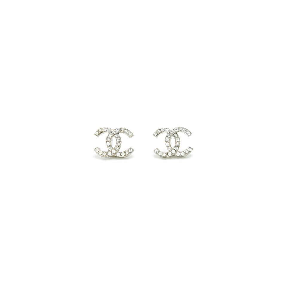 Chanel CC LOGO CRYSTAL EARRINGS