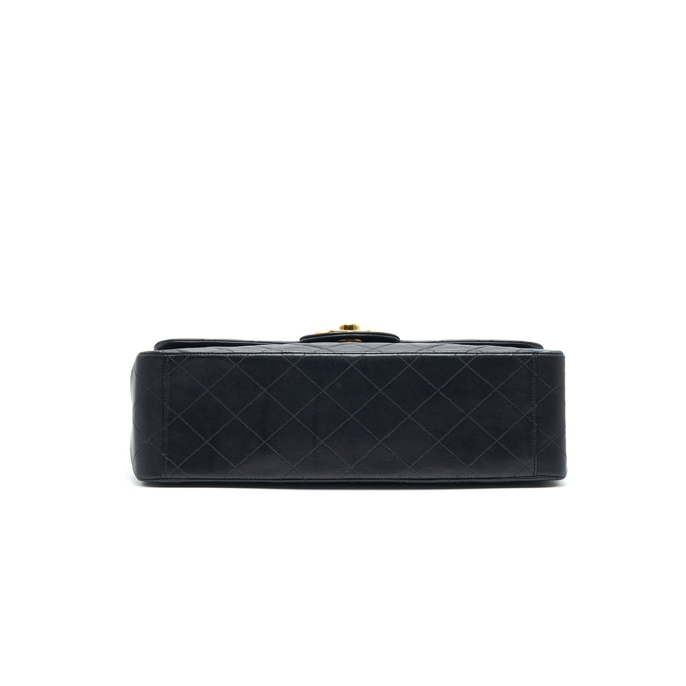 Chanel Vintage Maxi Flap Bag Black 24K