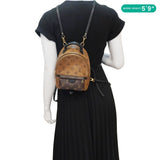 Louis Vuitton Palm Springs Mini Monogram Reverse Canvas Backpack Bag Brown