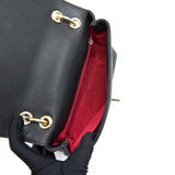 Chanel Caviar quilted flap Bag with handle and Chain Black L