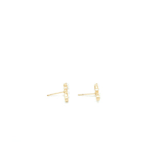Chanel Coco Letters Earrings Pearl Light Gold Tone