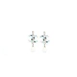 Chanel Pearl Drop CC Logo Earrings Enamel/Pearl Multicolour Silver Tone