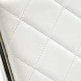 Chanel Quilted Clutch Lambskin White
