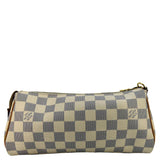 Louis Vuitton Pochette Eva Damier Azur Crossbody Clutch Bag White