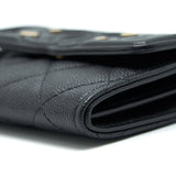 Chanel Filigree Flap  Holder Caviar Black