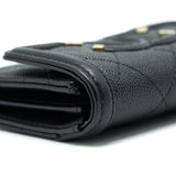Chanel Filigree Flap  Holder Caviar Black
