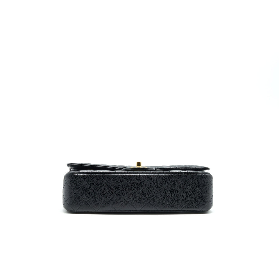 Chanel medium Classic double flap Bag Caviar black  serial 25