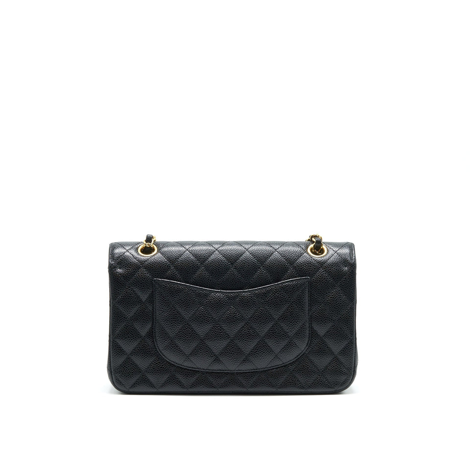Chanel medium Classic double flap Bag Caviar black  serial 25