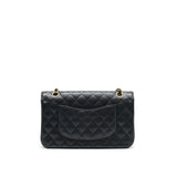 Chanel medium Classic double flap Bag Caviar black  serial 25