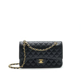 Chanel medium Classic double flap Bag Caviar black  serial 25