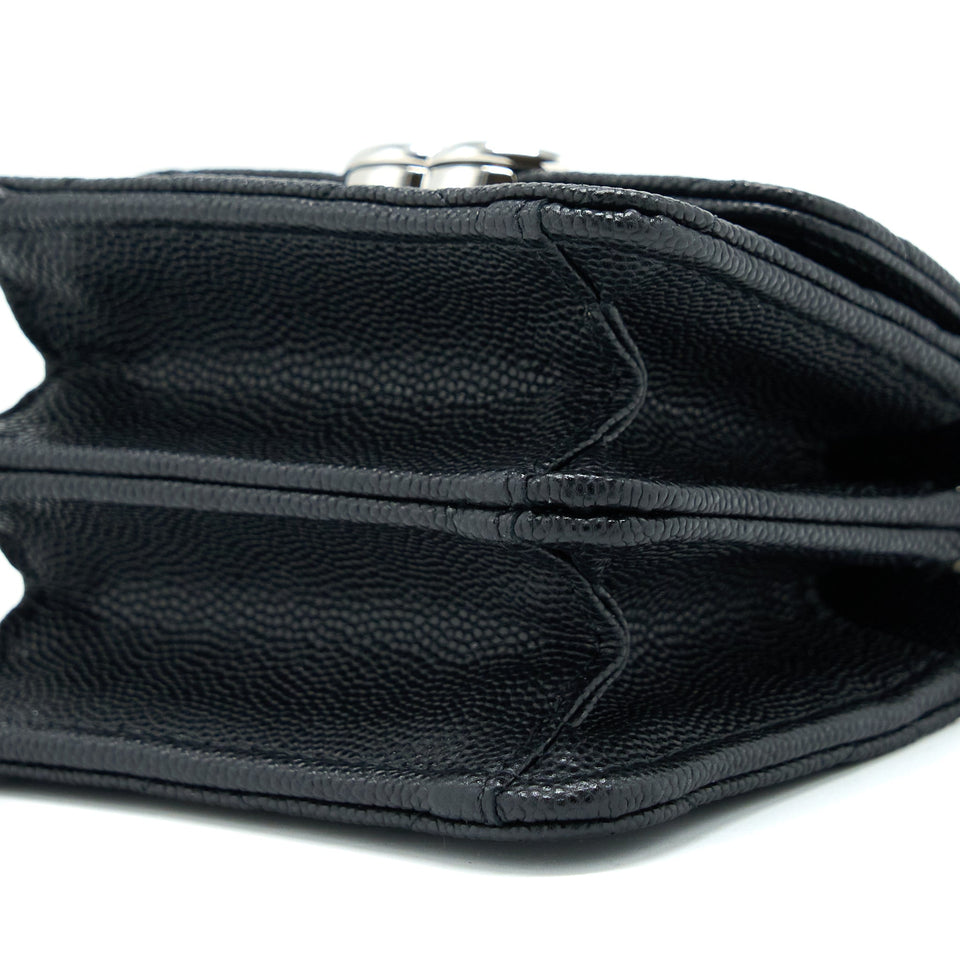 Chanel Clutch With Chain Caviar Black