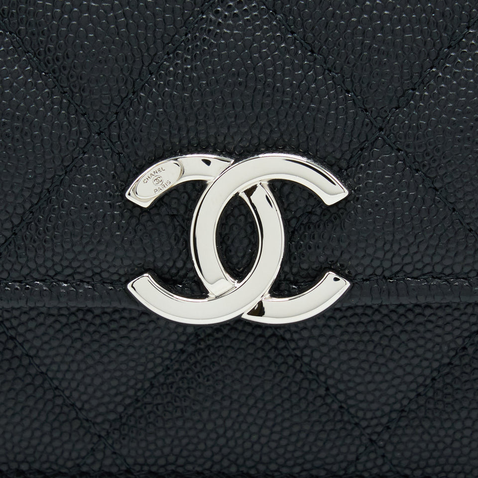 Chanel Clutch With Chain Caviar Black