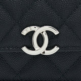 Chanel Clutch With Chain Caviar Black