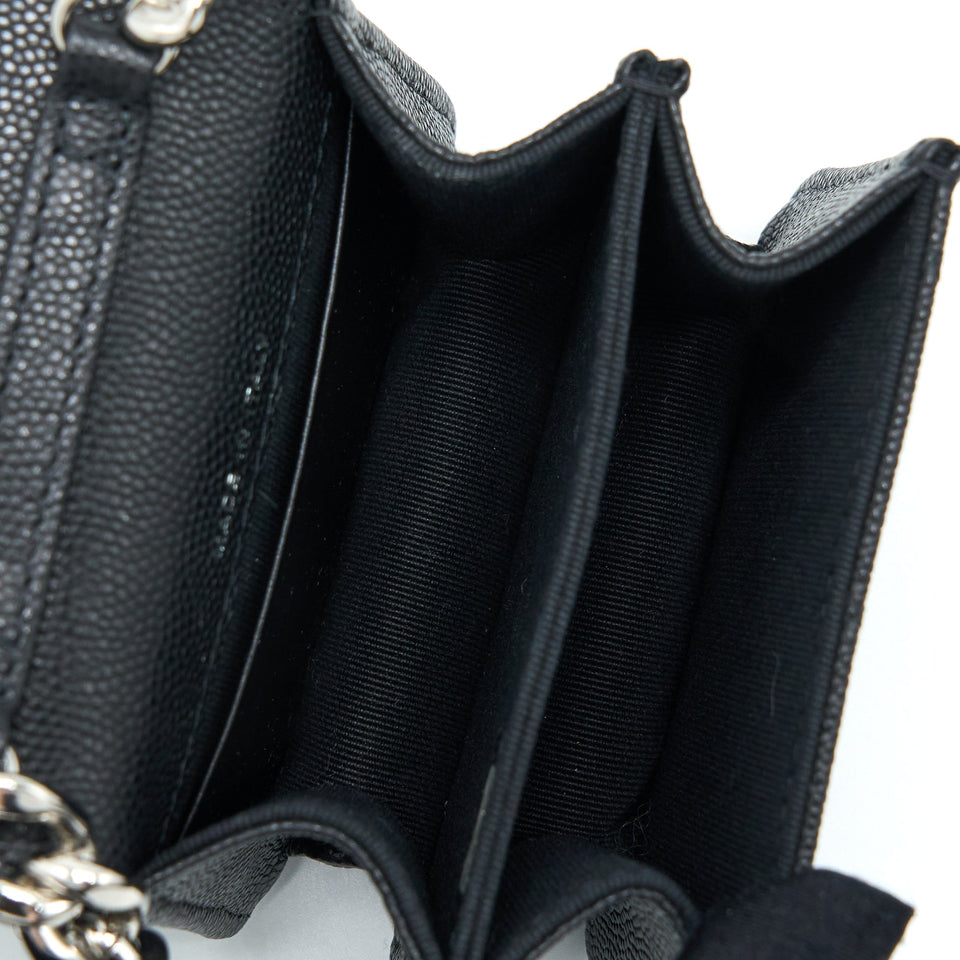 Chanel Clutch With Chain Caviar Black
