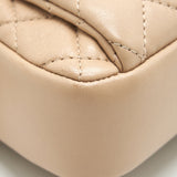 Chanel Quilted Chain Shoulder Bag/ Crossbody Bag beige L