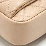Chanel Quilted Chain Shoulder Bag/ Crossbody Bag beige L