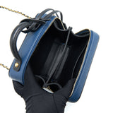 Chanel Filigree Small Vanity Camera Bag Caiver Navy/ Black
