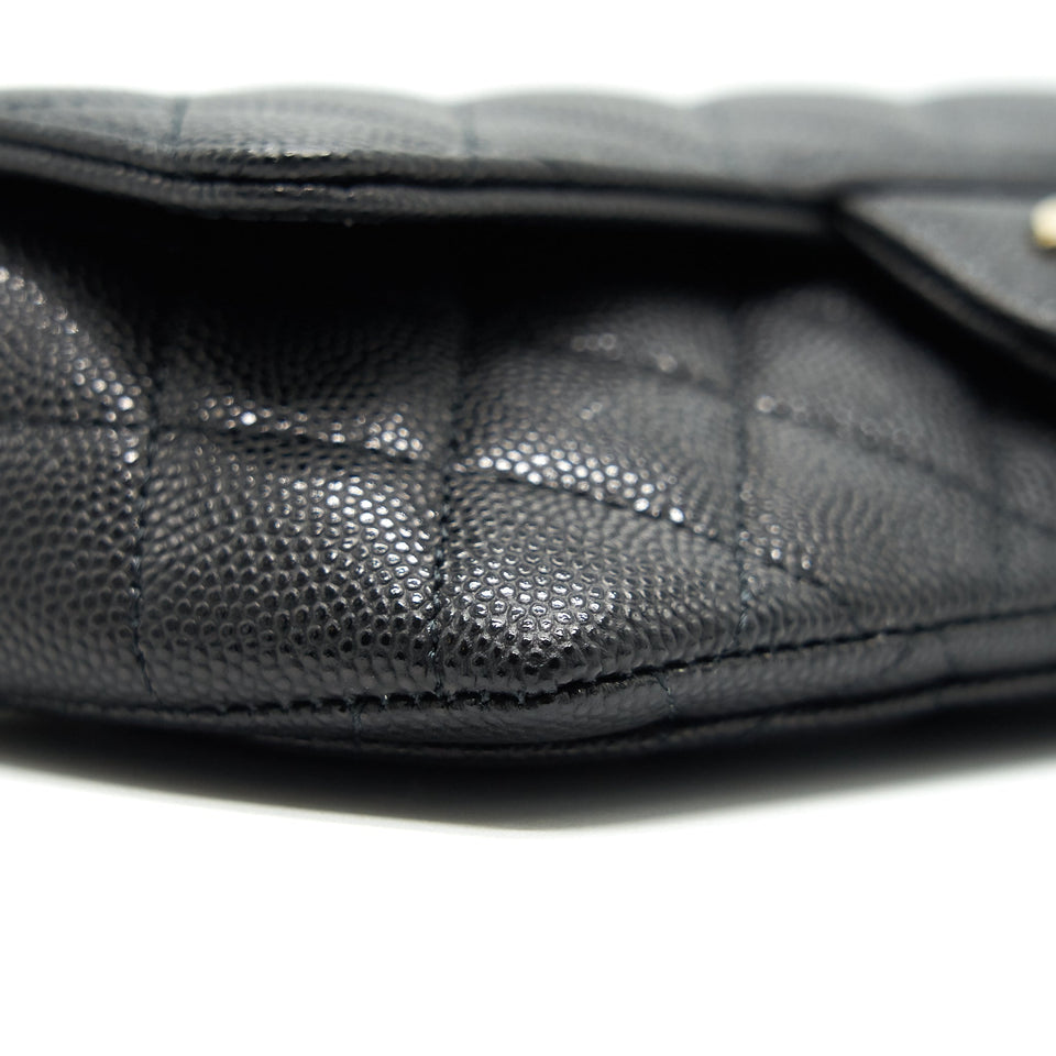 Chanel Glasses Case With Classic Chain Black L