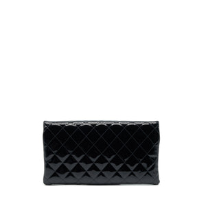 Chanel Fold Over Clutch Patent Leather Black