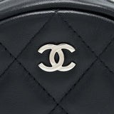 Chanel Round Clutch With Chain Lambskin Black