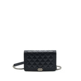 Chanel Boy Wallet On Chain Caviar Black Ruthenium Hardware