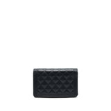 Chanel Boy Wallet On Chain Caviar Black Ruthenium Hardware