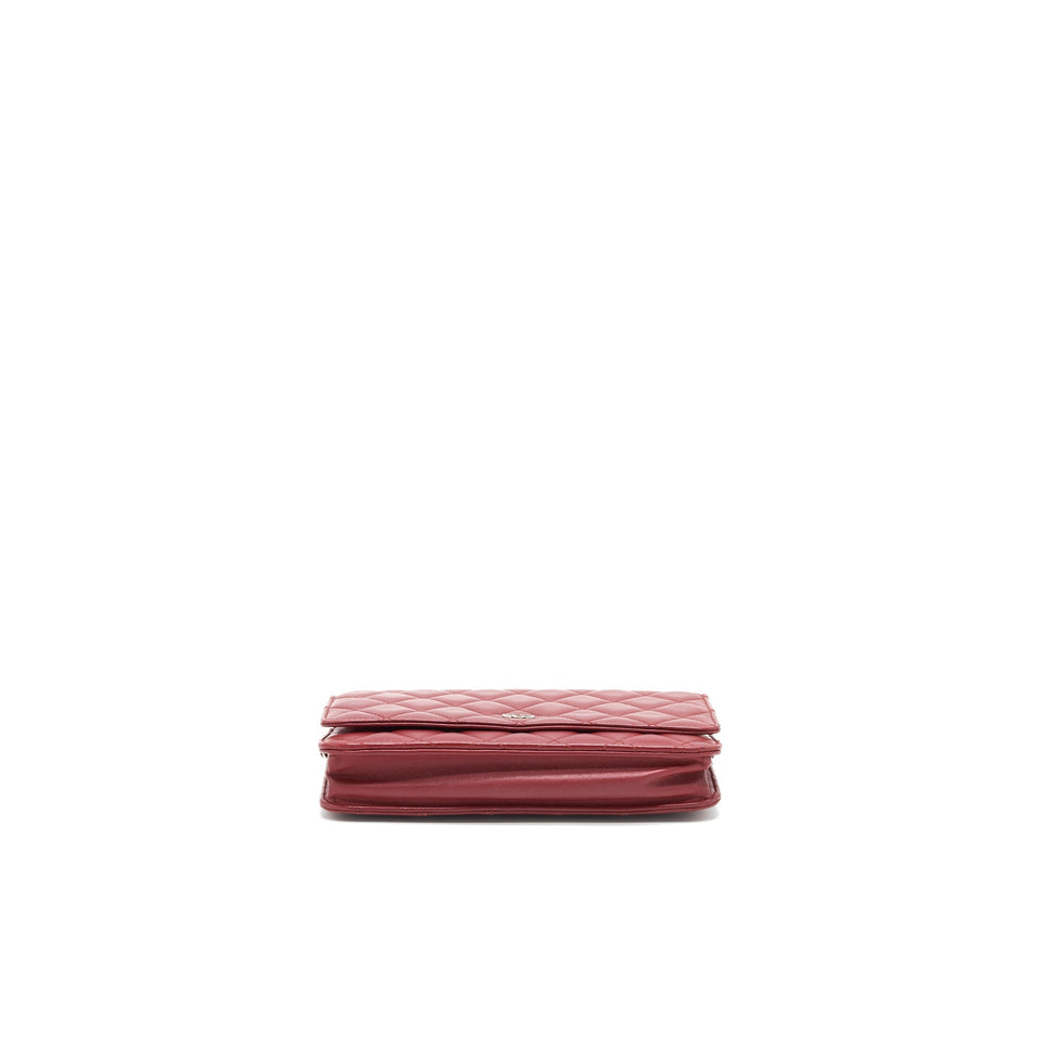 Chanel Classic Wallet On Chain Lambskin Dark Red