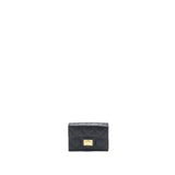 Chanel 2.55 Small Compact Wallet Black