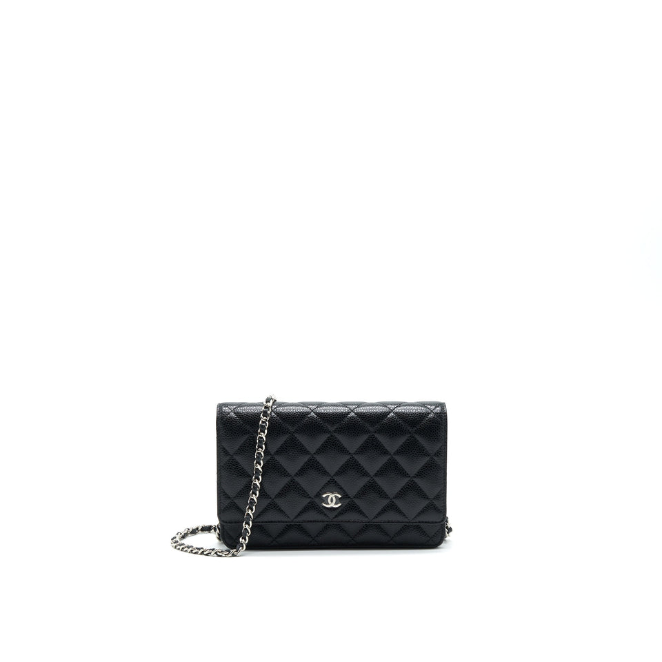 Chanel Caviar Classic Wallet on Chain black Caviar
