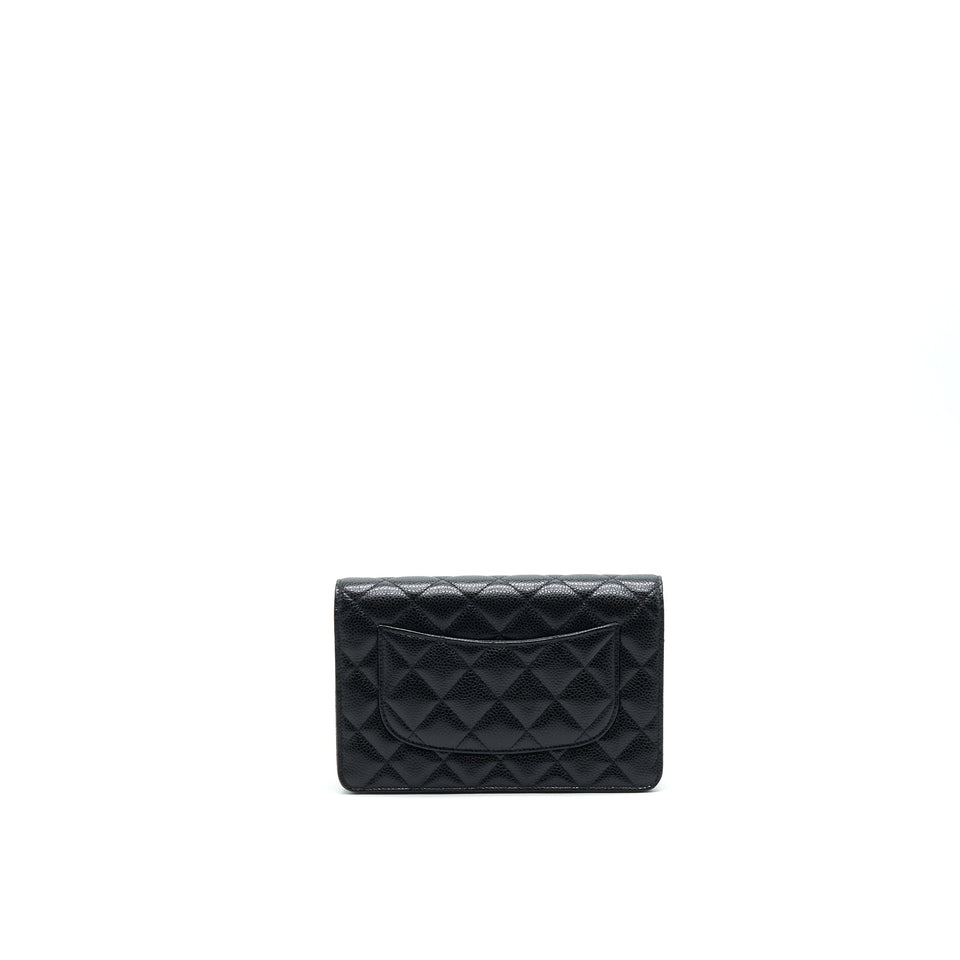 Chanel Caviar Classic Wallet on Chain black Caviar