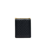 Chanel Vertical Boy Bag Carviar large Black