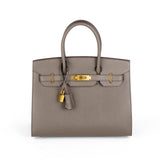 Hermes Birkin 30 Epsom Sellier Etain - Y Stamp